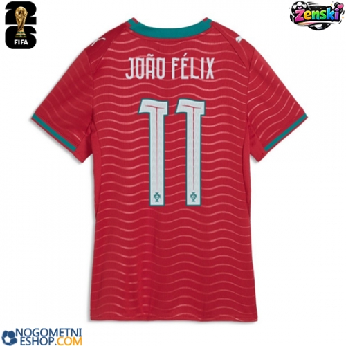 Ženski Nogometni dresi Portugalska Joao Felix #11 Domači SP 2026 Kratek Rokav